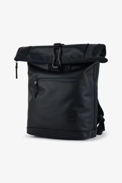 Dark blue embossed backpack