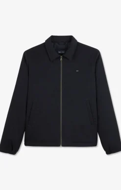 Dark blue jacket in cotton gabardine