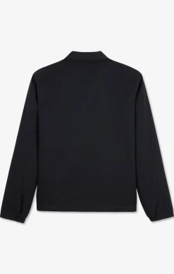 Dark blue jacket in cotton gabardine