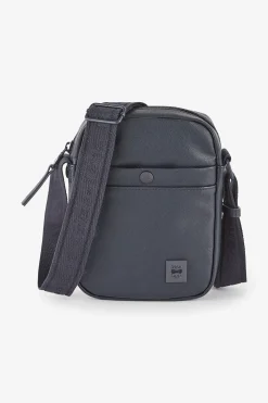 Dark blue leather bag