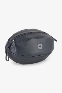 Dark blue leather oval case