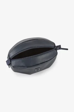 Dark blue leather oval case