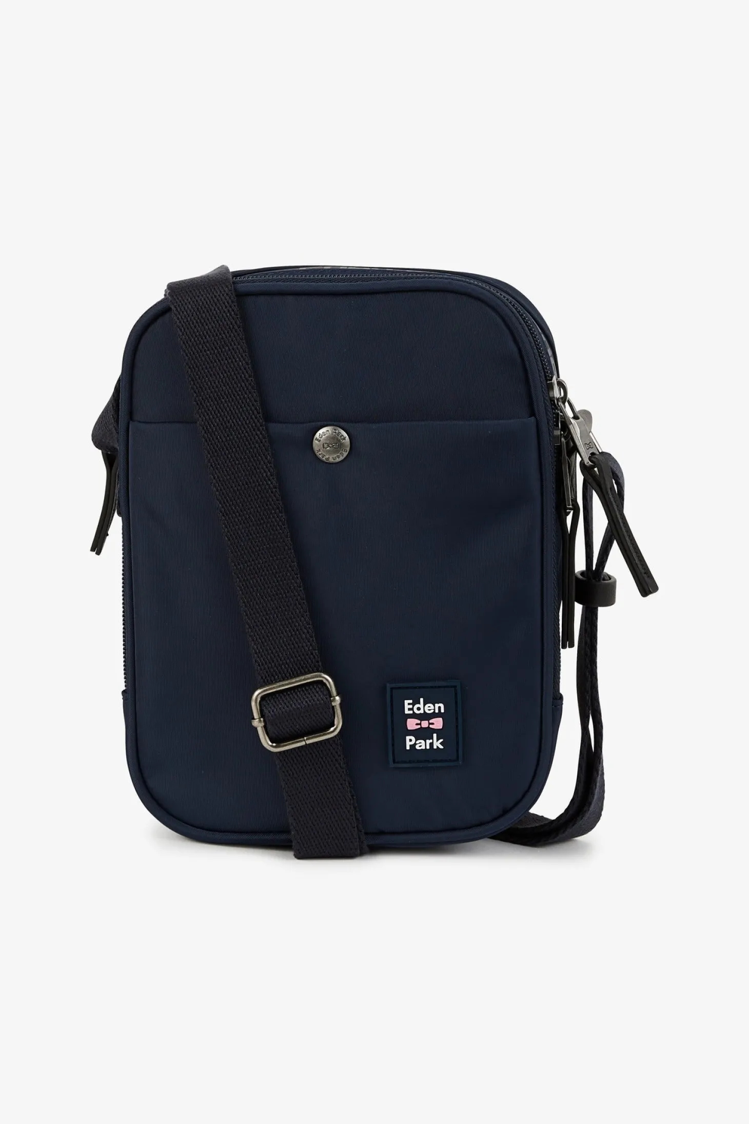 Dark blue rectangular messenger bag