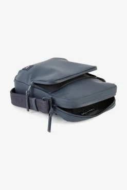 Dark blue rubber messenger bag