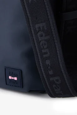Dark blue rubber messenger bag