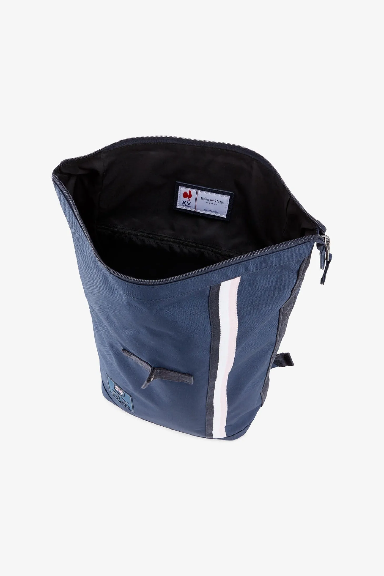 Dark blue rucksack with tricolour France XV band