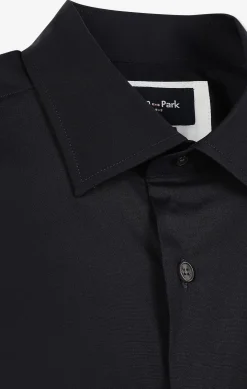 Dark blue shirt in stretch cotton