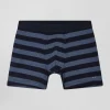 Dark blue striped stretch cotton boxers