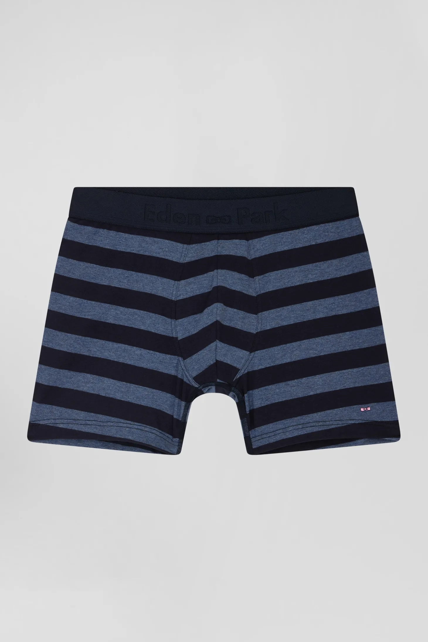 Dark blue striped stretch cotton boxers