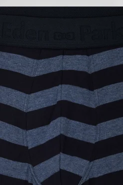 Dark blue striped stretch cotton boxers