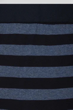 Dark blue striped stretch cotton boxers
