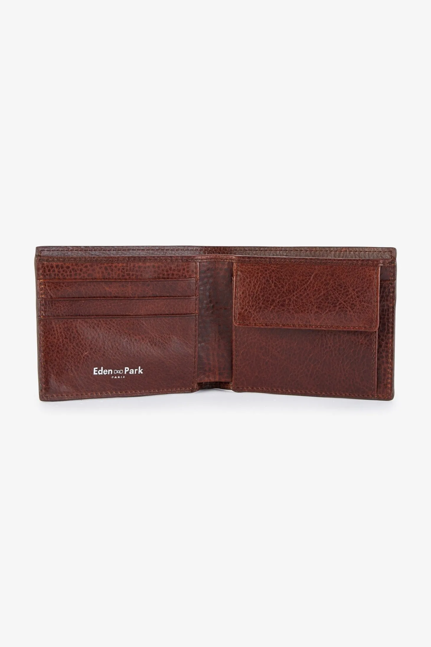Dark brown leather wallet