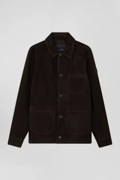 Dark brown Suede Overshirt