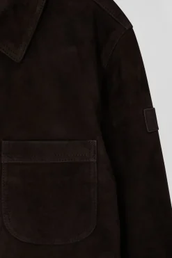 Dark brown Suede Overshirt