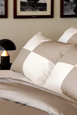 Duo of rectangular barbarian pillow case - beige