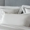 duo of rectangular white pillow case