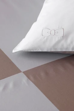 Duo of square barbarian pillow case - grey