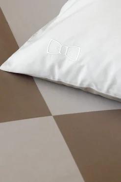 Duo of square barbarian pillow case - beige