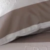 Duo of square striped pillow case