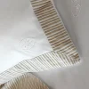 duo of square white and beige pillow case