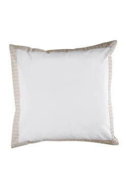 duo of square white and beige pillow case