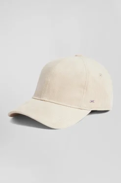 Ecru corduroy cap