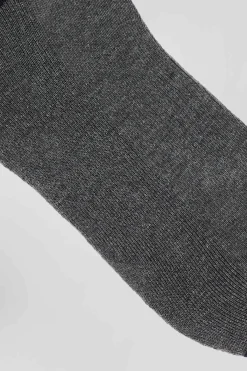 Eden Park grey stretch cotton socks with striped edges