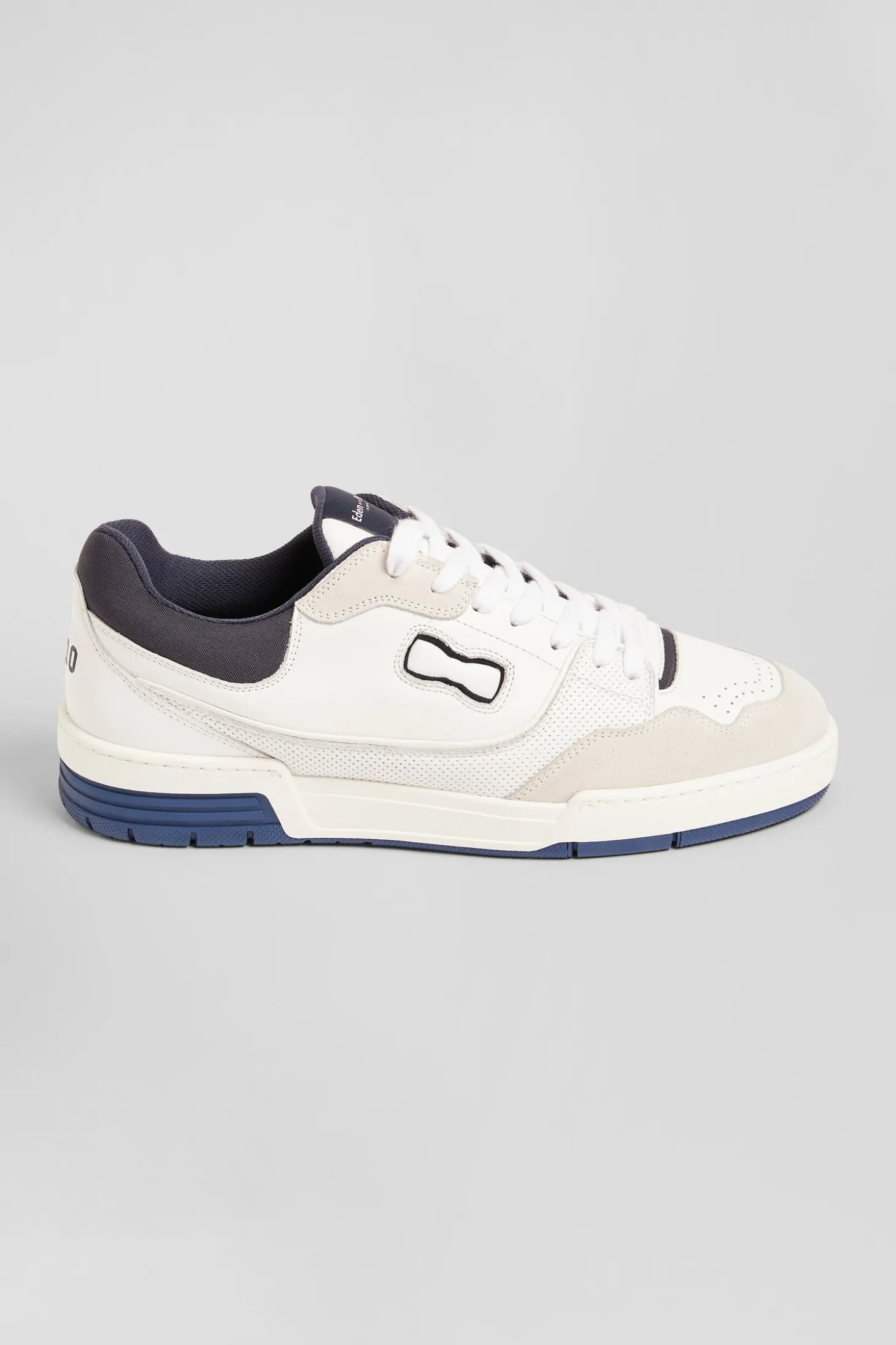 EP10 beige and navy blue leather sneakers