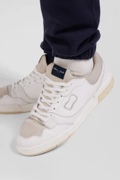 EP10 beige and white leather sneakers