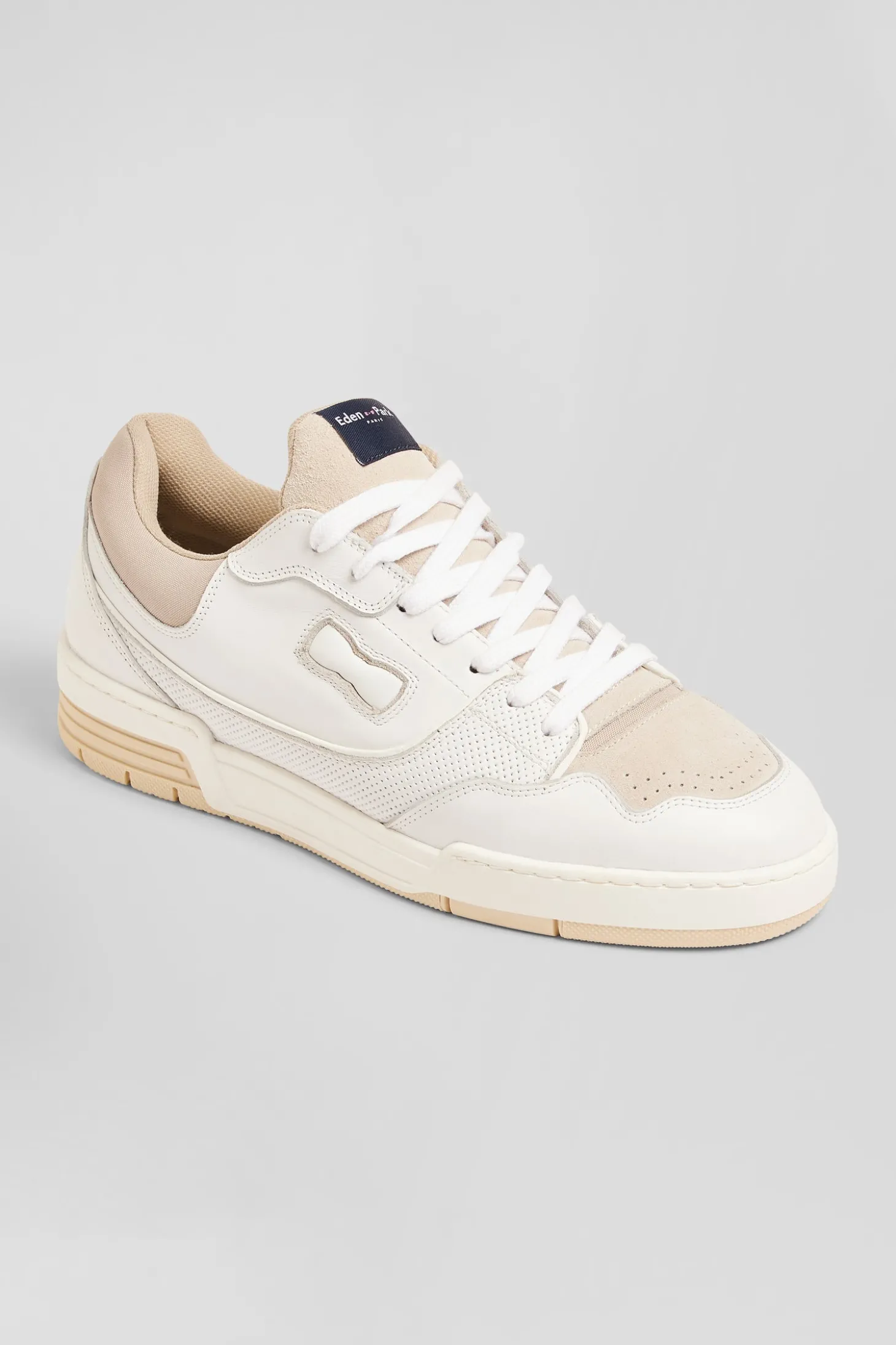 EP10 beige and white leather sneakers