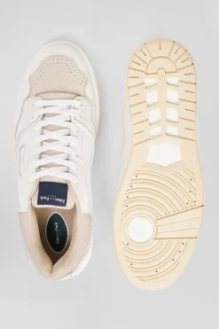EP10 beige and white leather sneakers