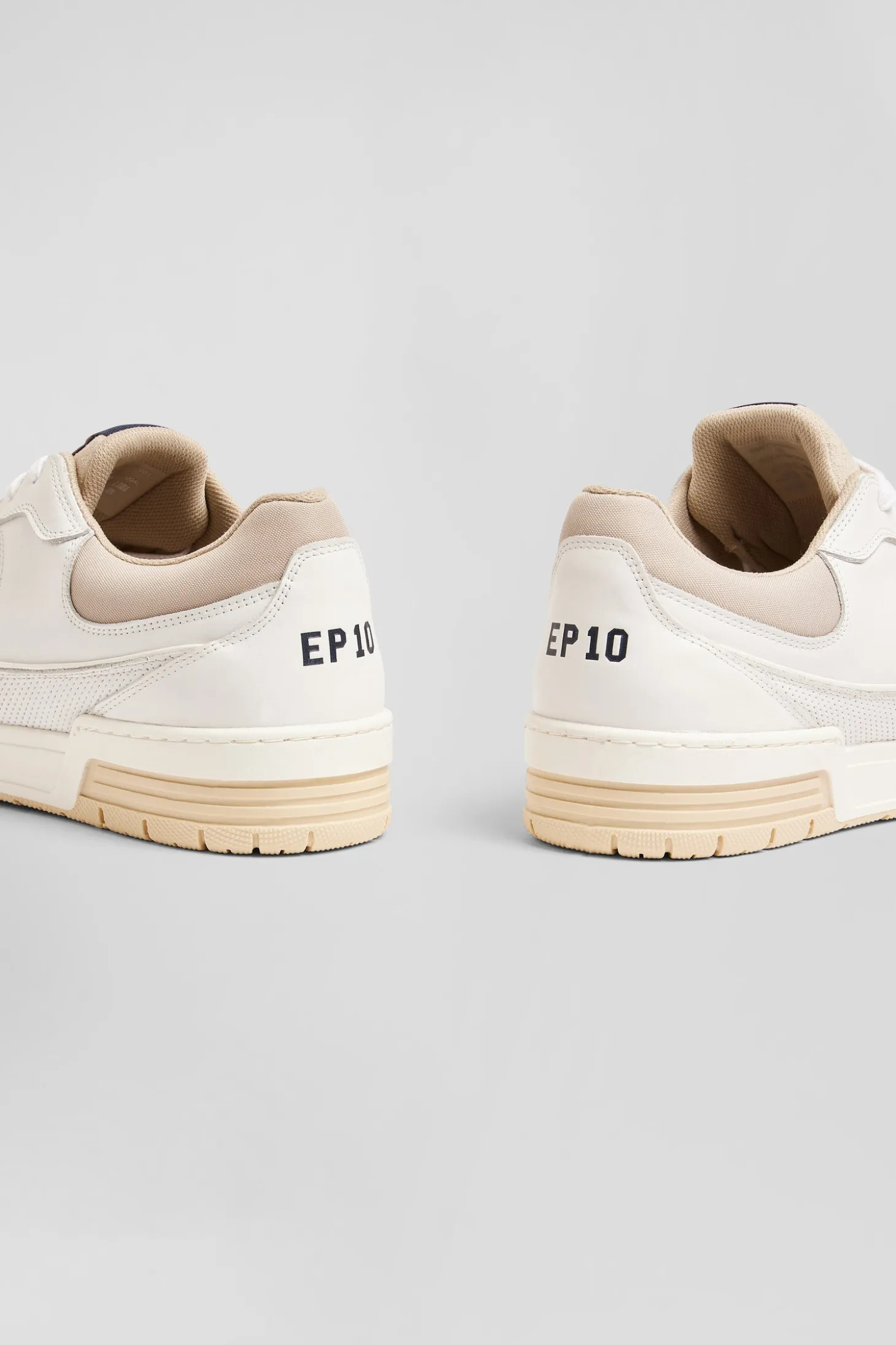 EP10 beige and white leather sneakers