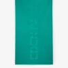 Green beach towel