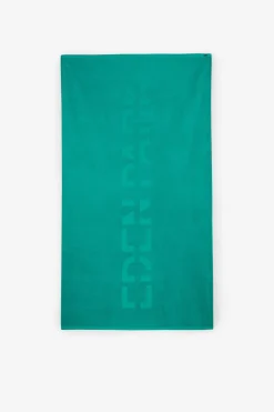 Green beach towel