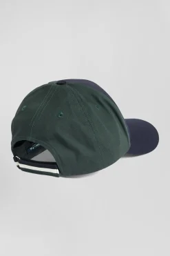 Green bicolour cotton cap