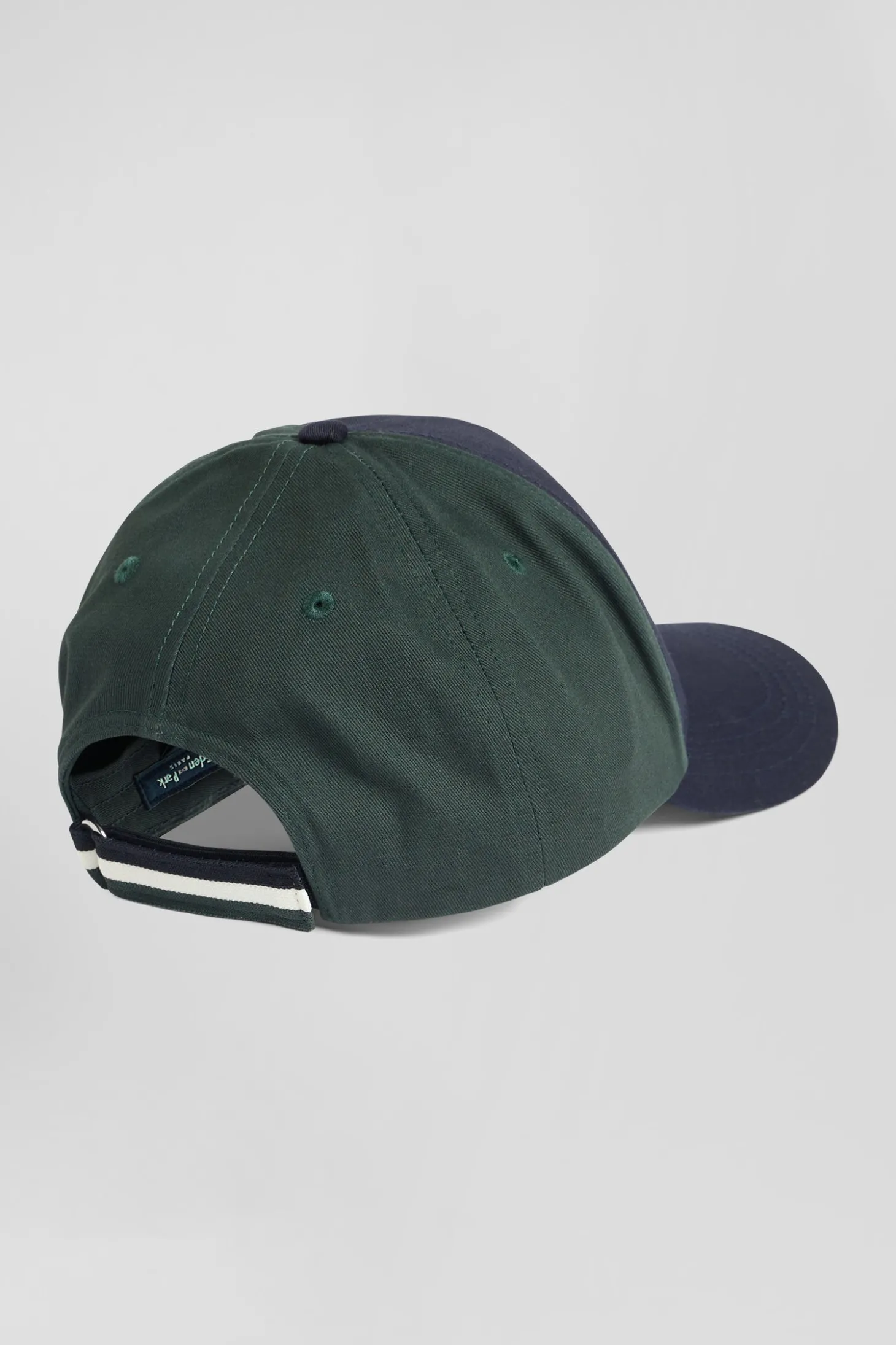 Green bicolour cotton cap