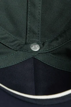 Green bicolour cotton cap