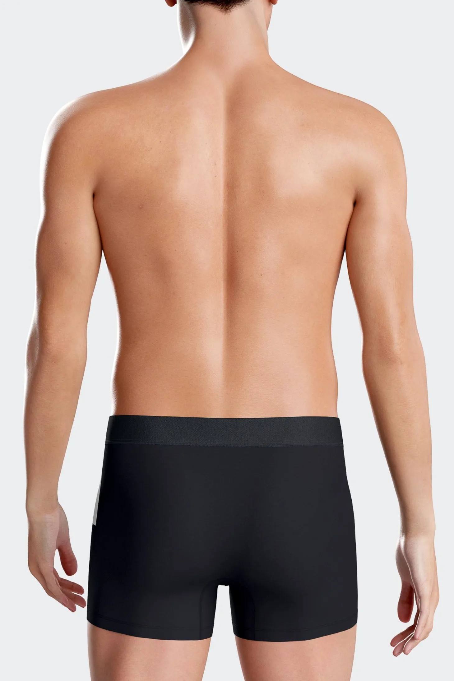Green colorblock stretch cotton boxers
