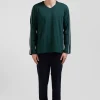 Green long cotton pajamas