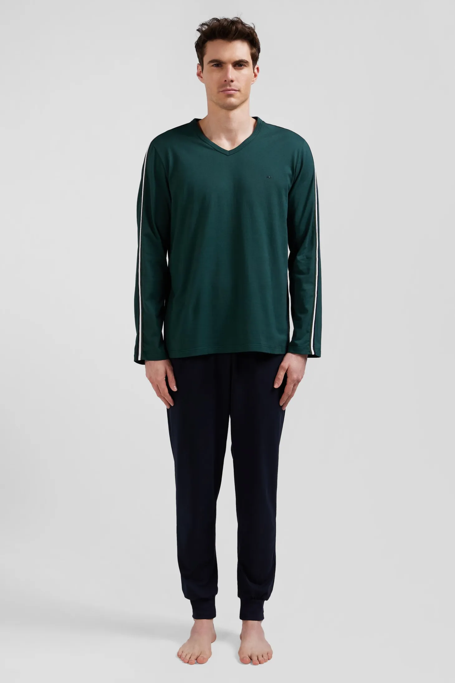 Green long cotton pajamas