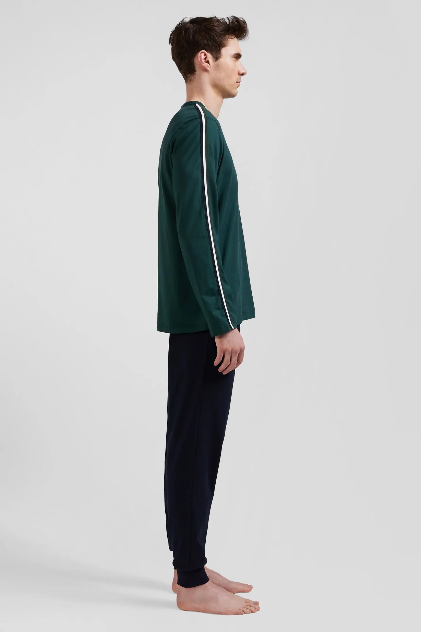 Green long cotton pajamas