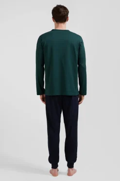 Green long cotton pajamas