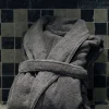 Grey dressing gown