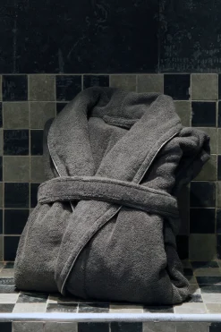 Grey dressing gown