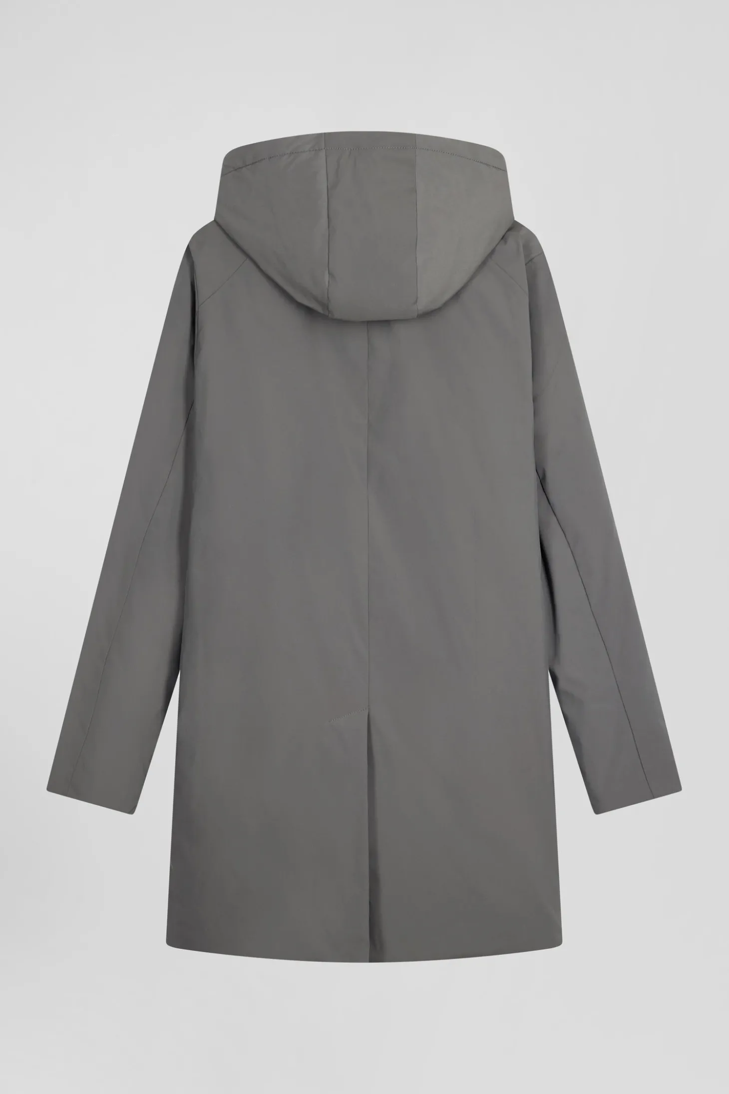 Grey hooded parka
