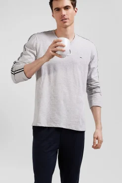 Grey long cotton pajamas