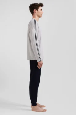 Grey long cotton pajamas