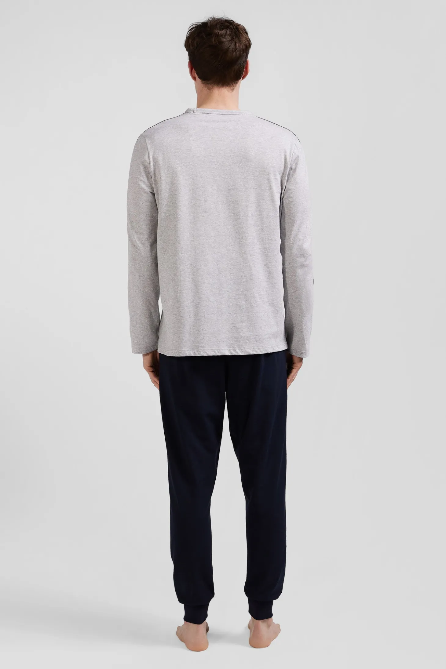 Grey long cotton pajamas
