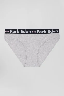 Grey stretch cotton brief