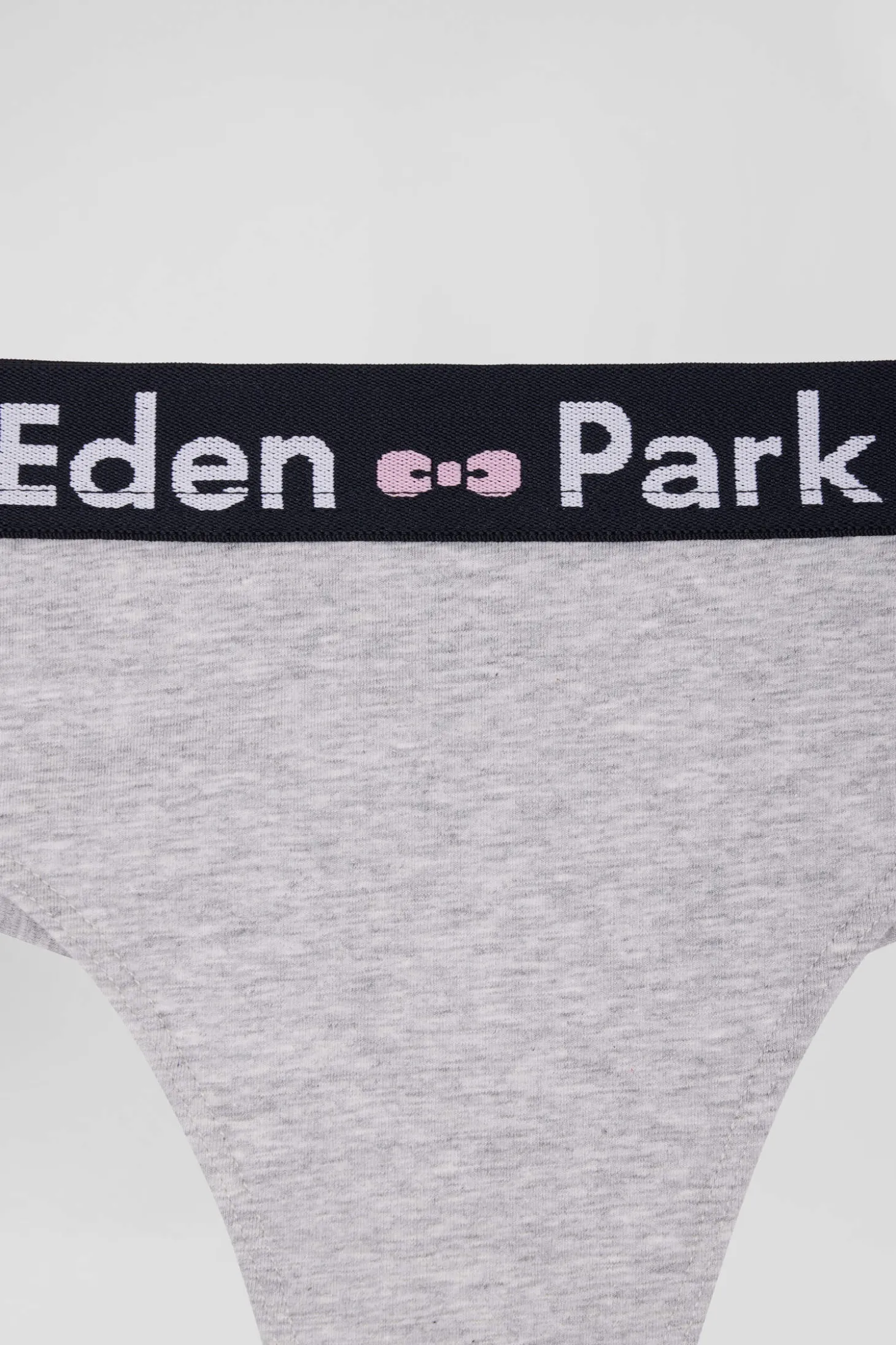 Grey stretch cotton jersey thong